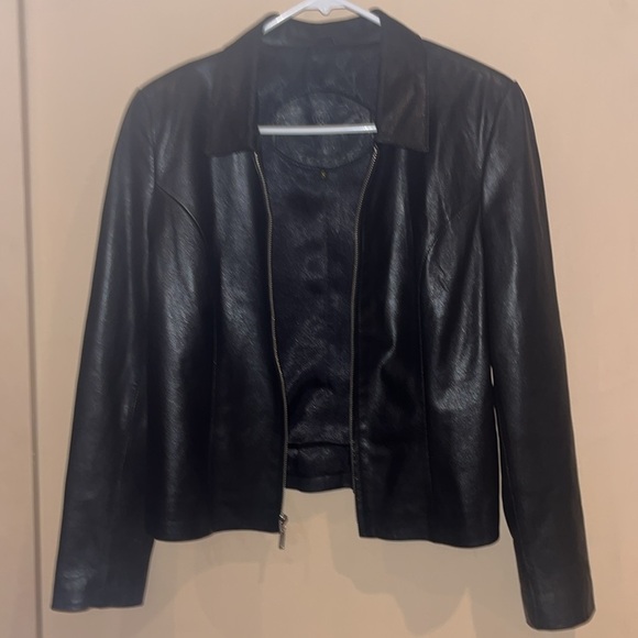 Rosleen leather motorcycle/ cross soft zip up jacket size small / excellent item - Picture 5 of 12